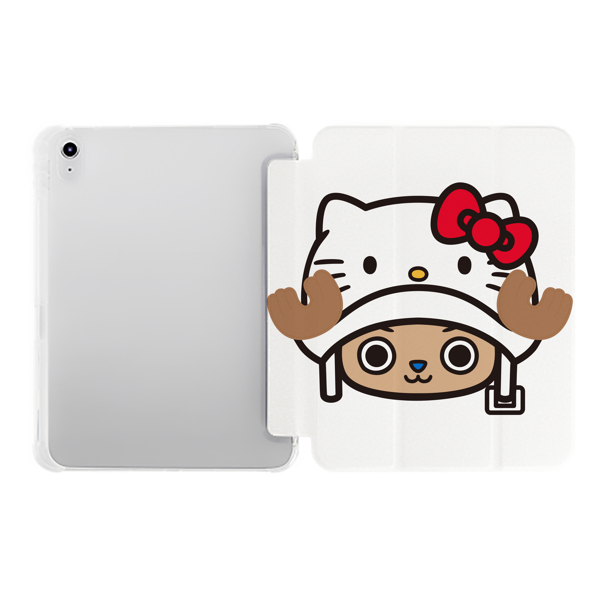 （画像用） Hello Kitty ハローキティ IPad ケース ペン収納付き 三つ折りスタンド PUレザー×シリコン 対応機種9.5/10.5/10.9インチ